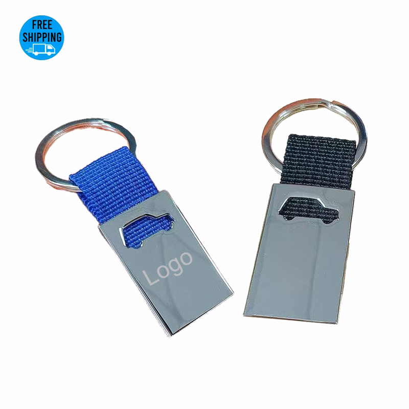 Ribbon Metal Car Keychain