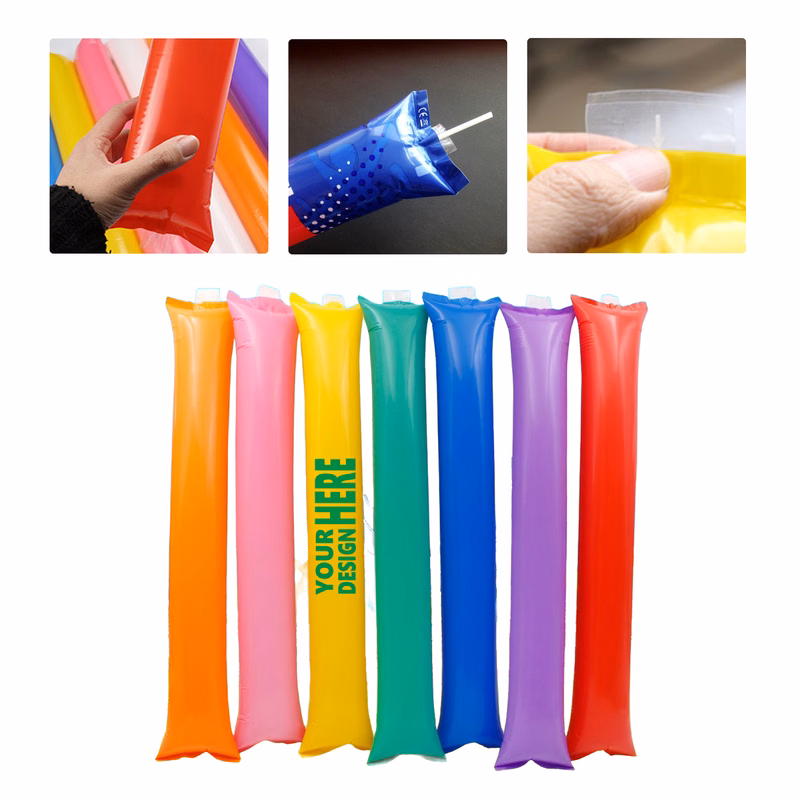 MOQ50 Custom Inflatable Cheer Sticks for Sports and Concerts