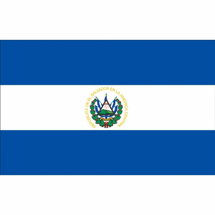 El Salvador Flag - 5' x 8' - Nylon without Seal