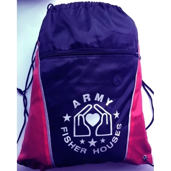 Two-Tone Custom Drawstring Bag w/ Ear Bud Port 1