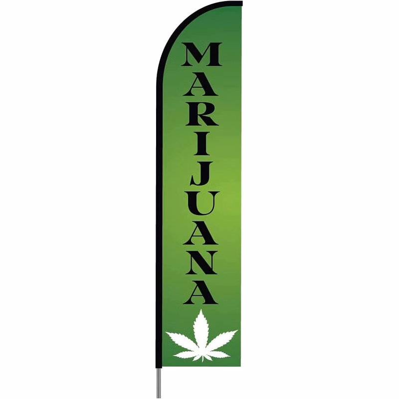 Marijuana Flag Kit 15' Feet Feather Flag Sign sale flag Outdoor Banner