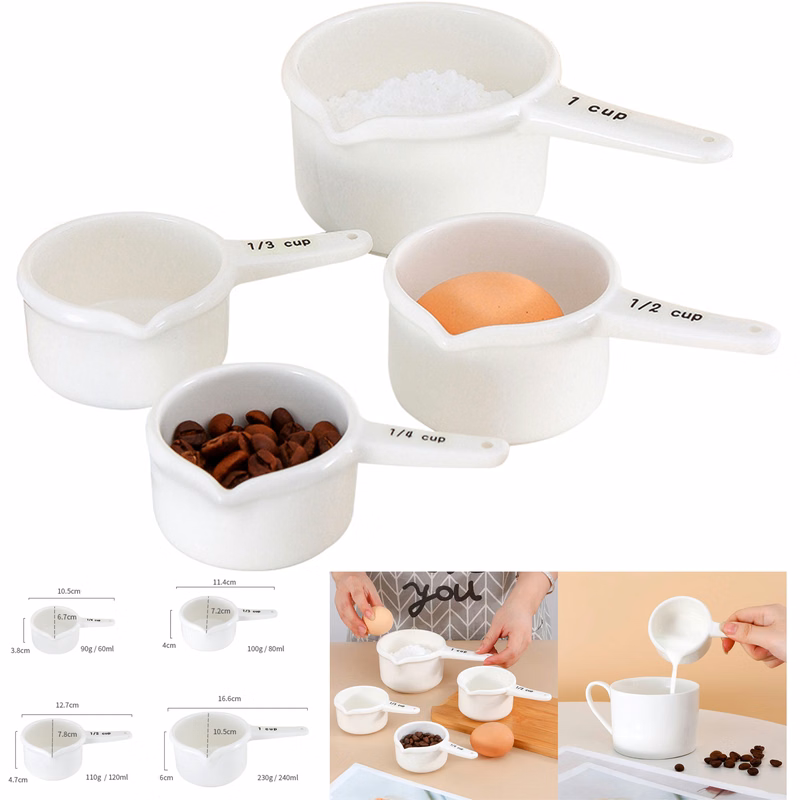 4 Piece Porcelain Measuring Cup Set