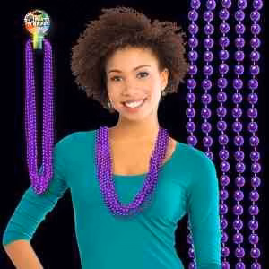 Purple Metallic Beaded Necklace