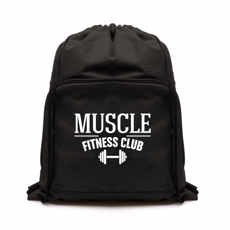 Ripstop Polyester Foldable Sports Drawstring Backpack