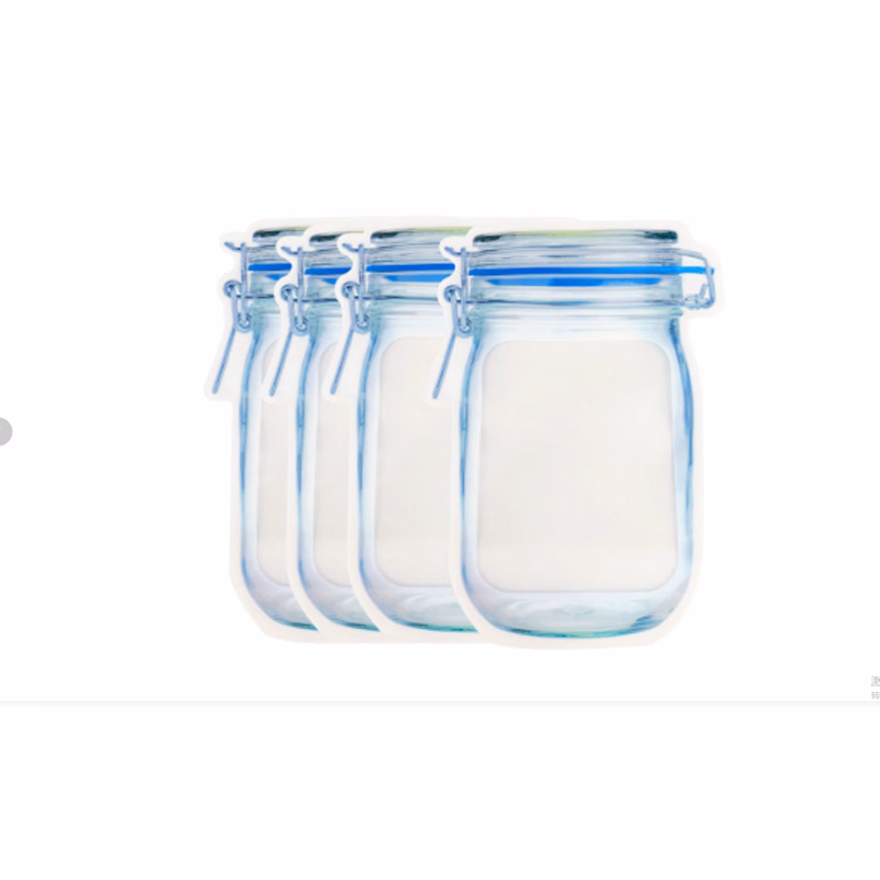Mason Jar-Shaped Reusable Food Storage Bags