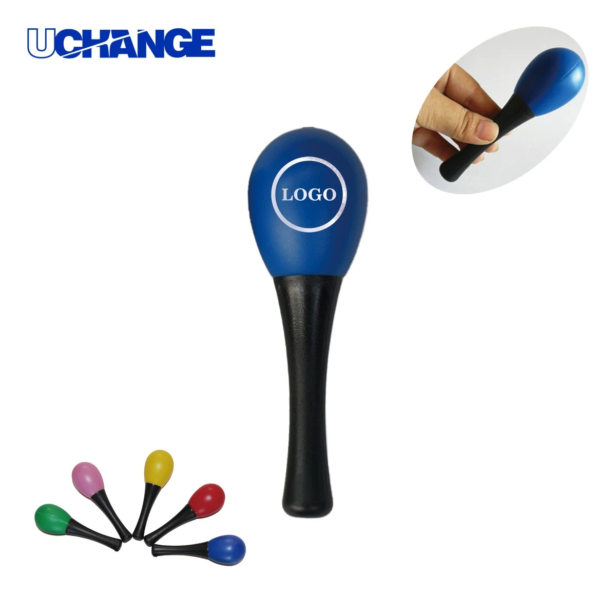 Plastic Maracas Rattles Sand Hammer for Party Play 1