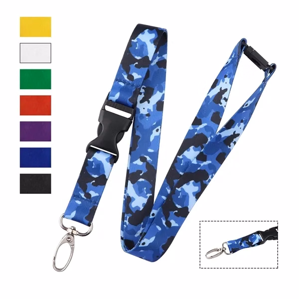 Custom 36" Polyester Detachable Lanyard with Metal Oval Clasp — Durable Badge Lanyard