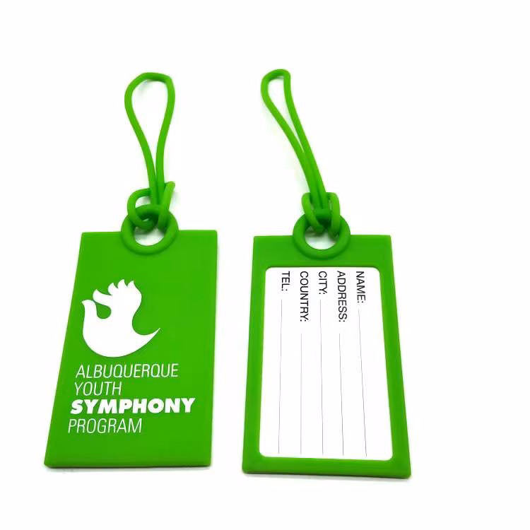 Travel Silicone Luggage Tag w/Elastic Loop