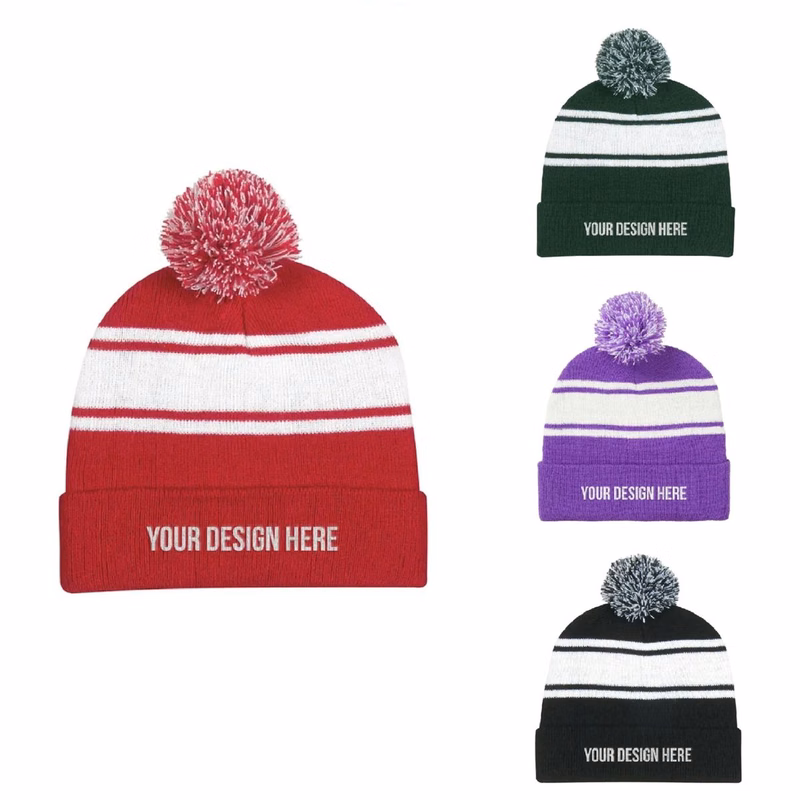 Unisex Winter Pom Knitted Hat Cap