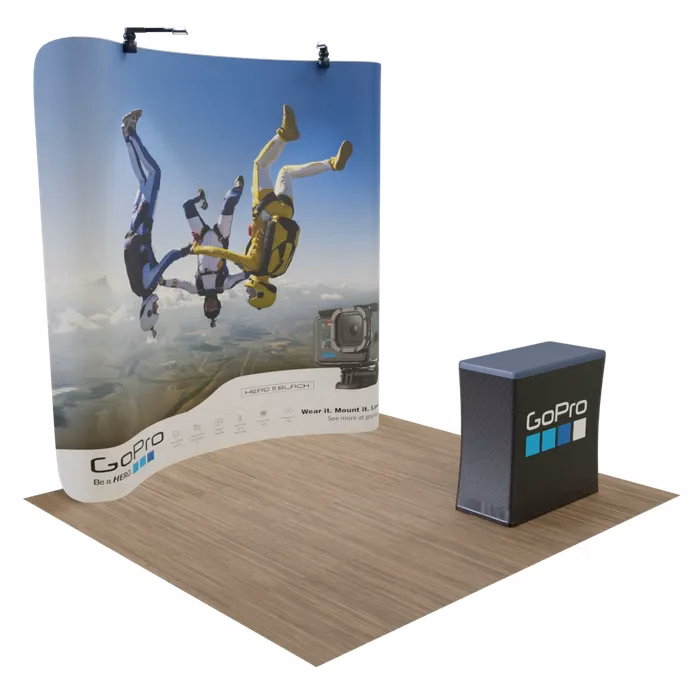 Zip Up Display Curved 10 ft