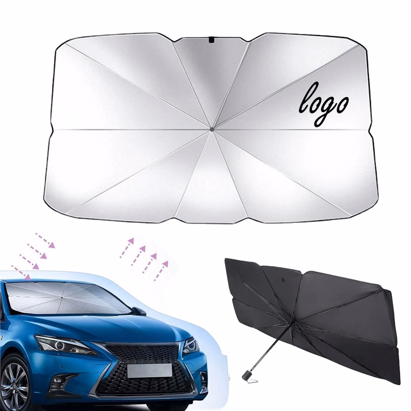 MOQ 10 Car Front Glass Umbrella Type Reflective Sunshade