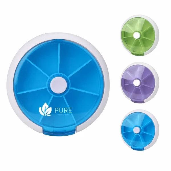 Custom 7 Day Rotating Pill Organizer Case — Weekly Medicine Management System