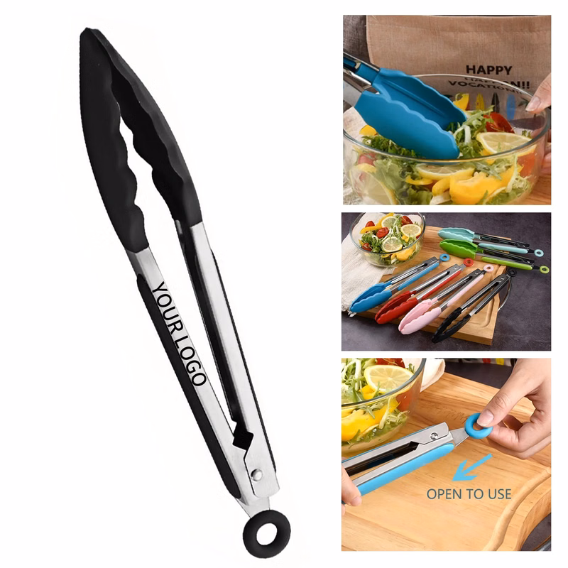 Stainless Steel Silicone BBQ Tong