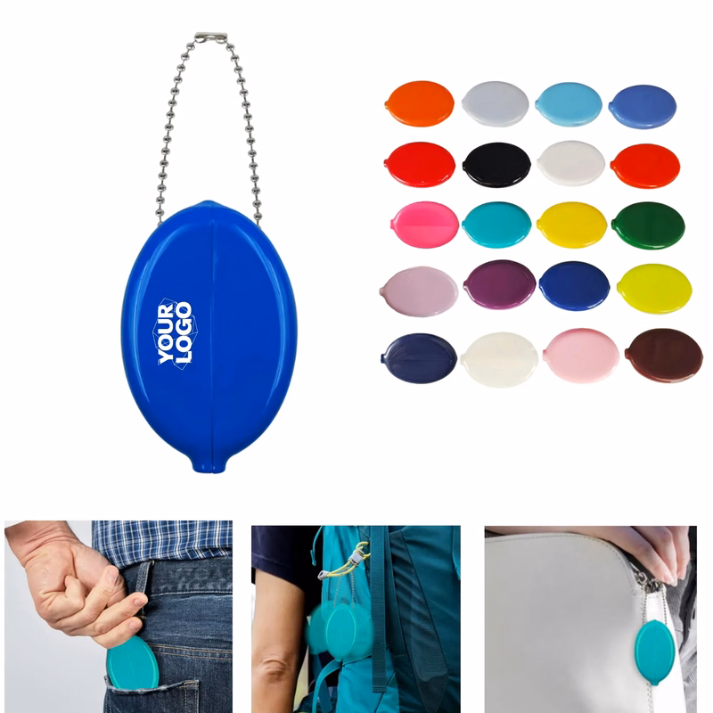 Oval Squeeze Coin Holder