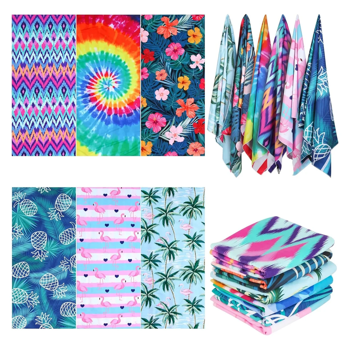 Sublimation Microfiber Large Full Color Beach Towel 1