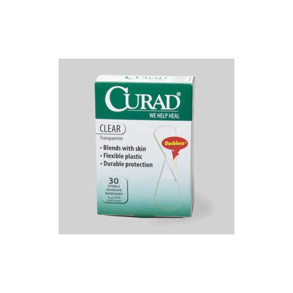 CURAD Clear Plastic Bandages - 30 Count 1
