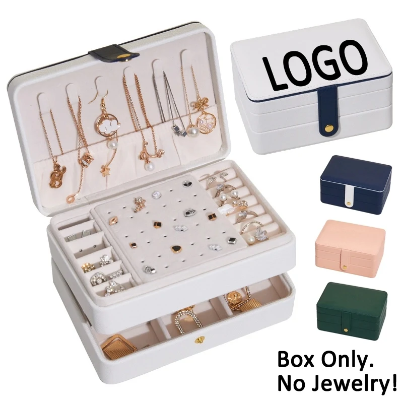 Custom PU Leather Multi-Layer Jewelry Organizer Storage Box 1