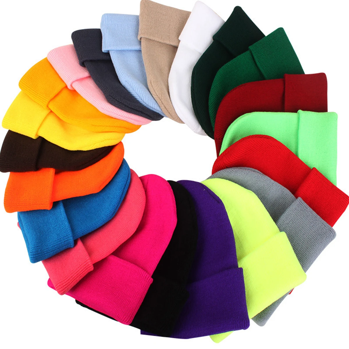 Winter Slouchy Knitted Beanie Caps 1