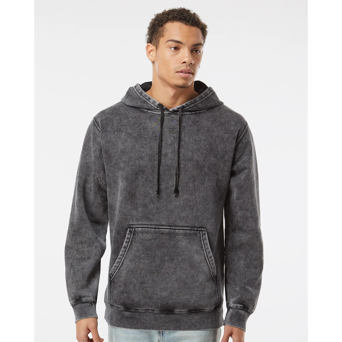 Unisex Midweight Mineral Wash Hooded Sweatshirt - PRM4500MW 1