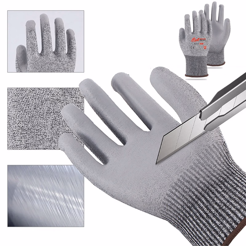 Grade 5 Anti-Cutting PU Gloves