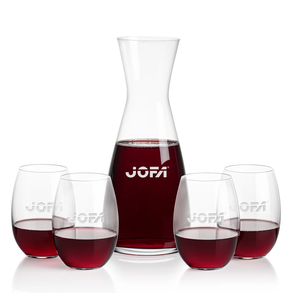 Portofino Carafe & Carlita Stemless Wine 1