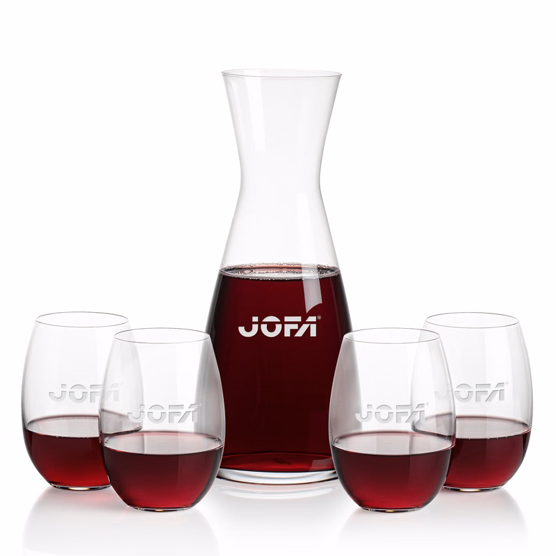 Portofino Carafe & Carlita Stemless Wine