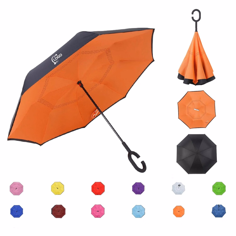 42" C Handle Inverted Reverse Umbrella