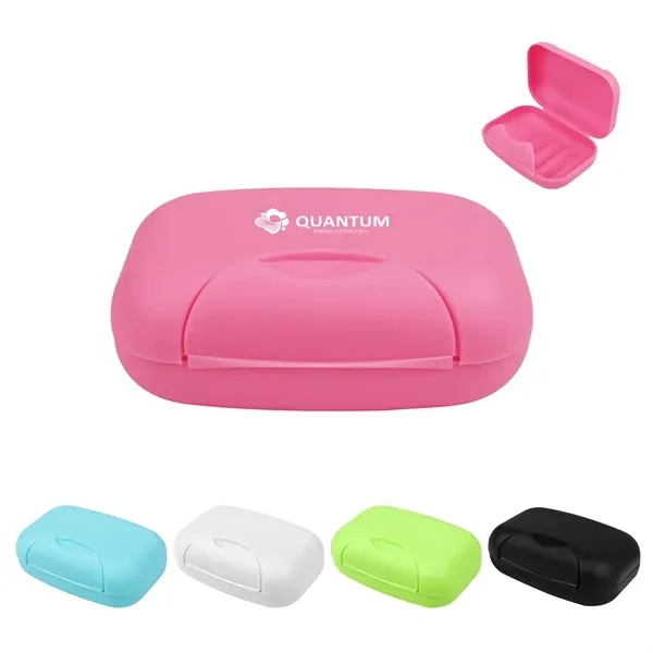 Custom 4.5" x 3" PP Plastic Travel Soap Case With Snap Lid — Hotel Promo 1