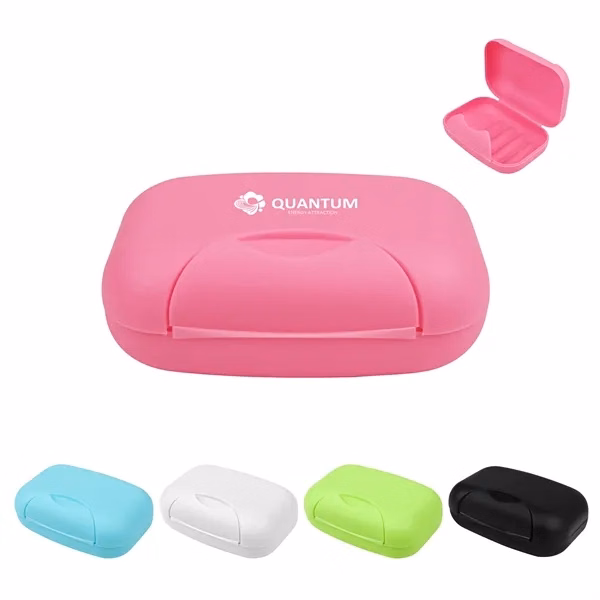 Custom 4.5" x 3" PP Plastic Travel Soap Case With Snap Lid — Hotel Promo