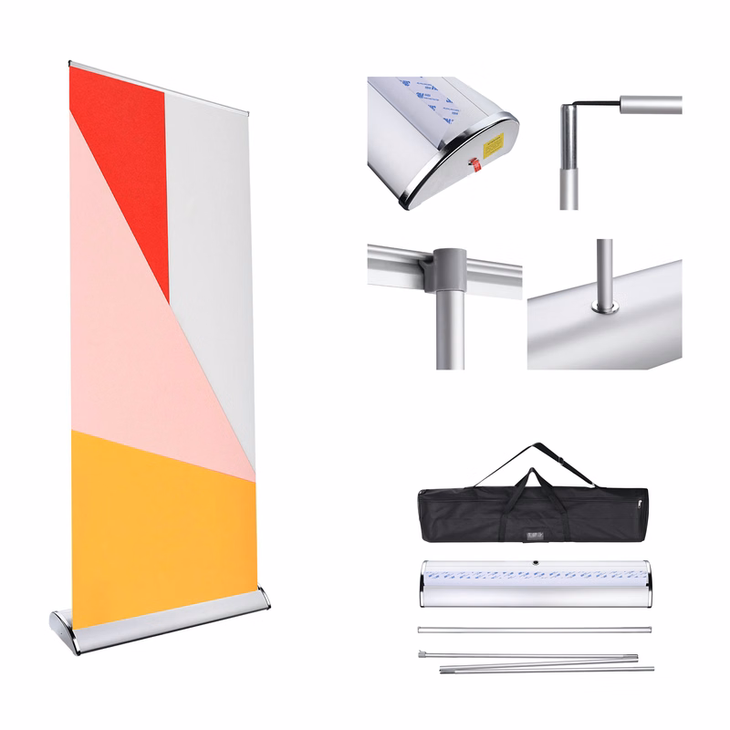 Retractable Banner Stand with Custom 33" x 79" Print