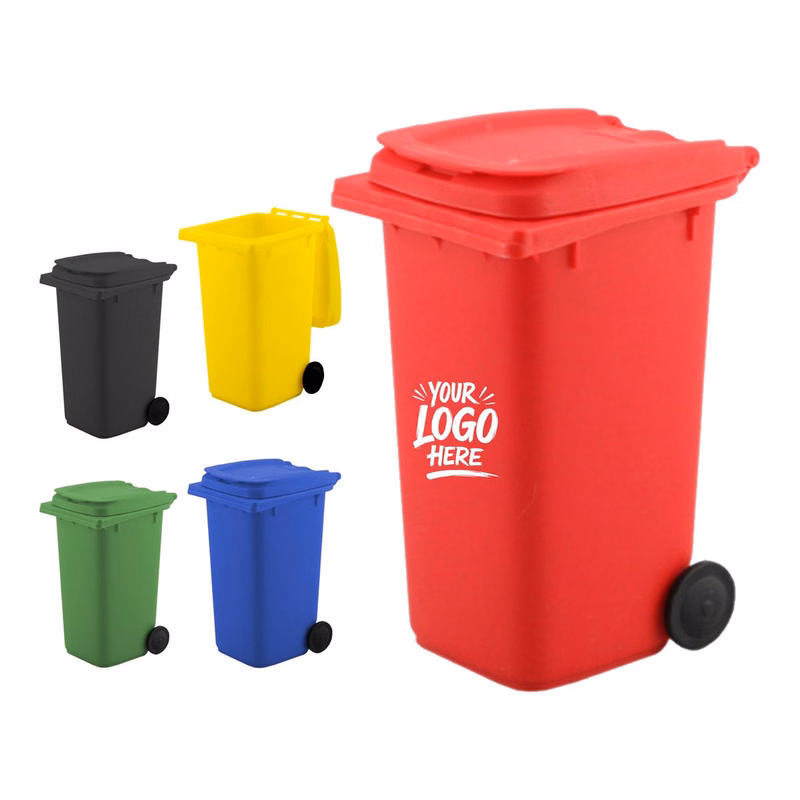 Mini Trash Bin Desk Pen Holder Organizer Office