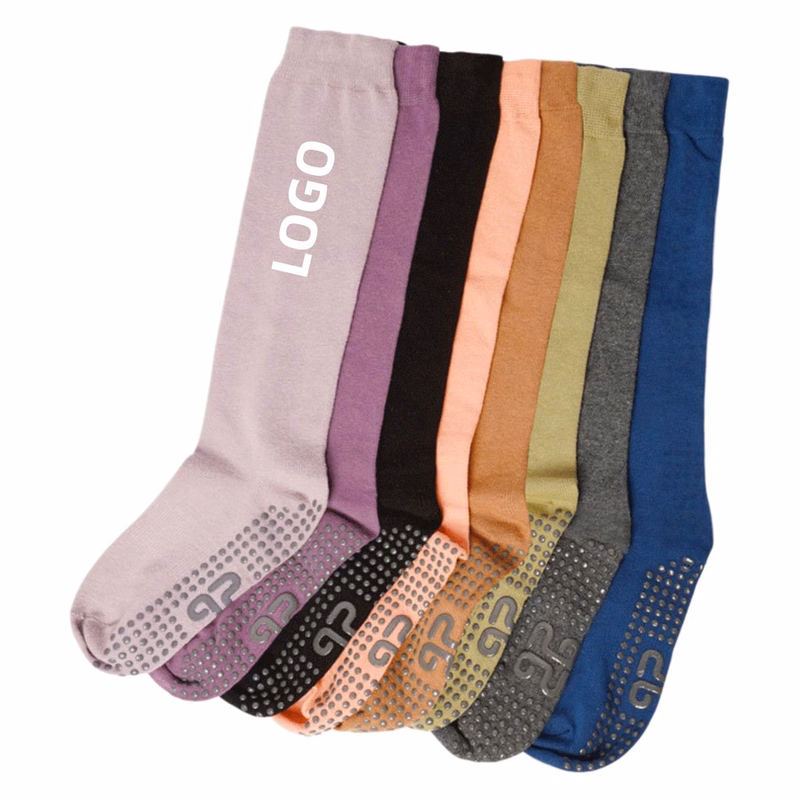 Cotton Silicone Grip Crew Socks