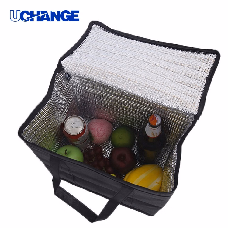 Polyester Insulated Lunch Cooler Bag with Handle and Pocket