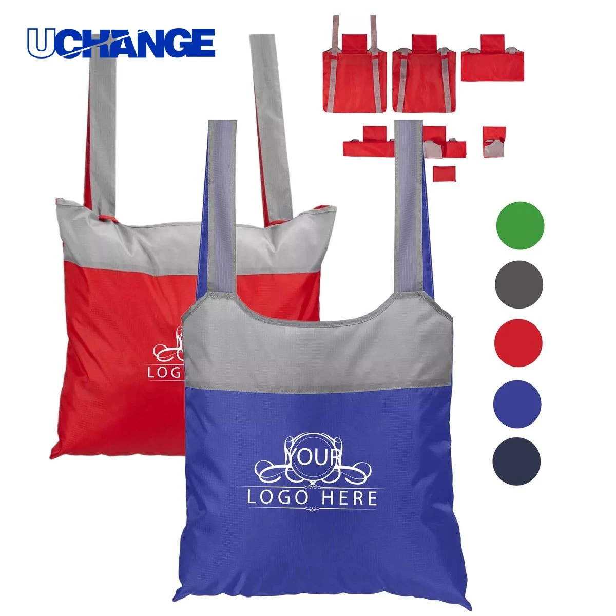 Foldaway Shopping Tote with Shoulder Strap 1