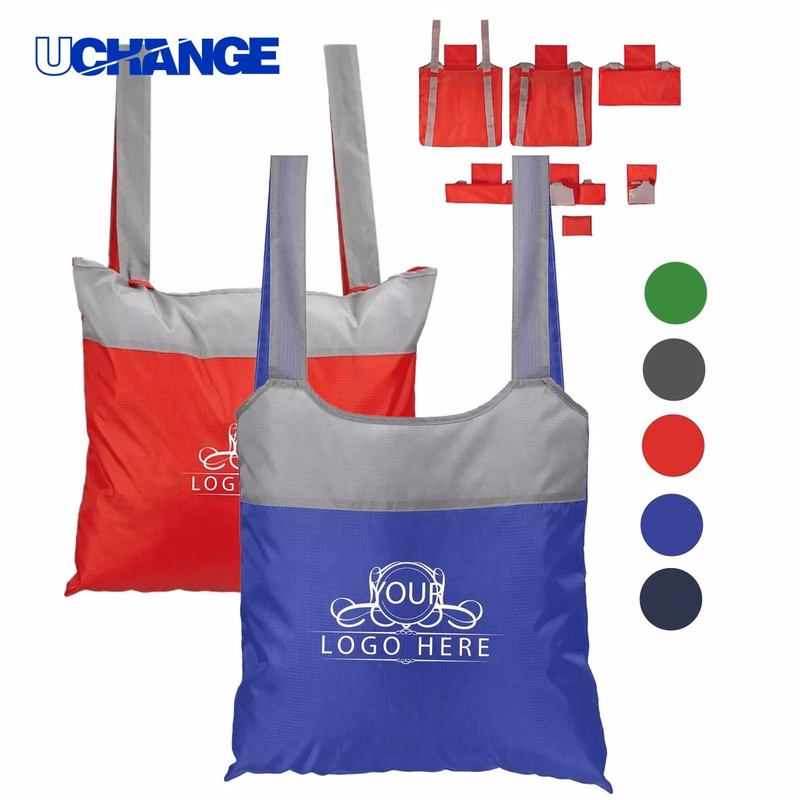 Foldaway Shopping Tote with Shoulder Strap