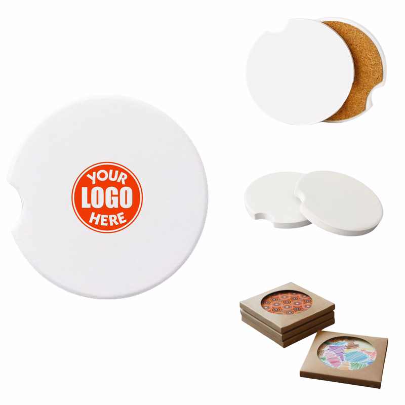 Round Coaster w/Wood Base