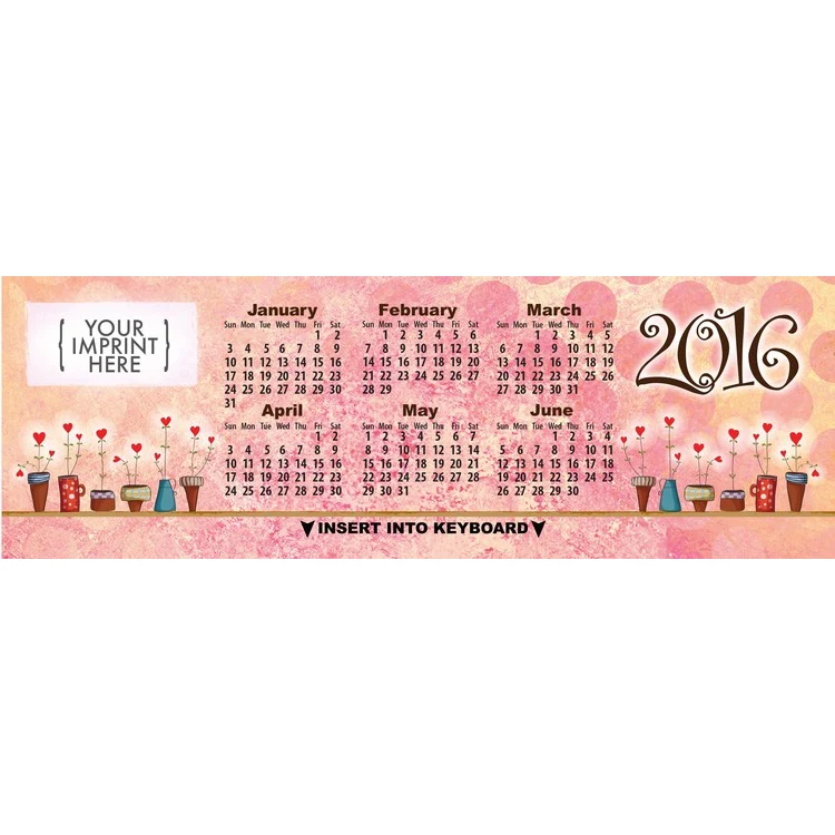 CALENDAR - Flower Pots Keyboard Calendar 1