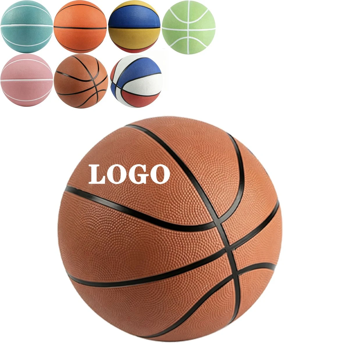 Custom Logo Size 7 Rubber Sports Basketball 1