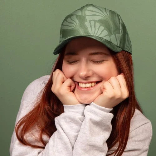 5-PANEL HAT - CURVED BRIM - STRUCTURED - POLY TWILL 4CP 1