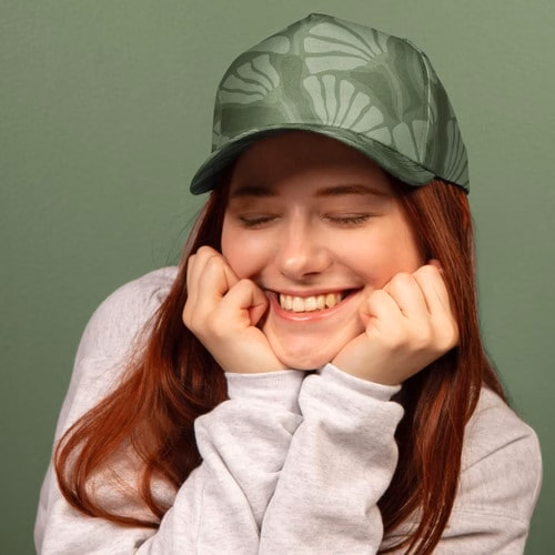 5-PANEL HAT - CURVED BRIM - STRUCTURED - POLY TWILL 4CP