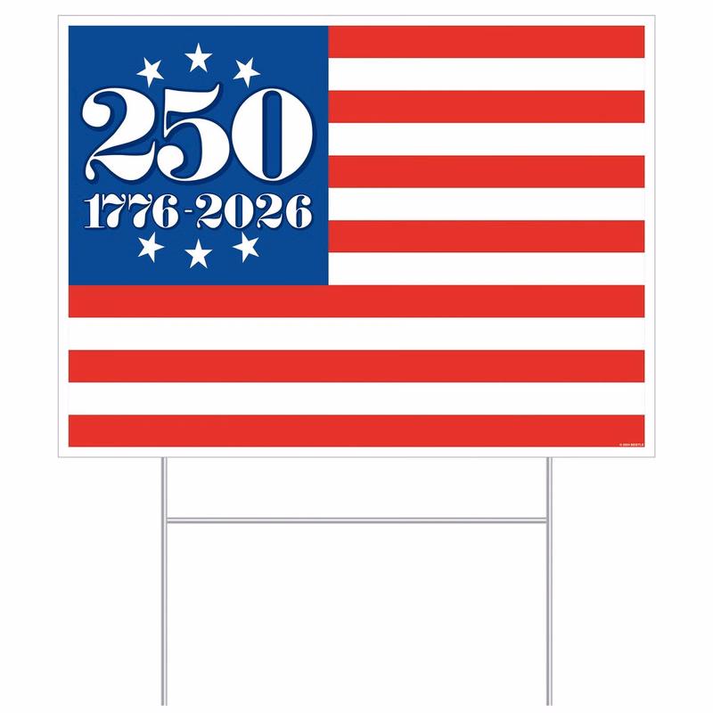 Plastic Semiquincentennial Yard Sign