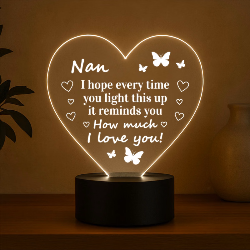 Customized Acrylic Shapes w/LED Base Light w/ remote