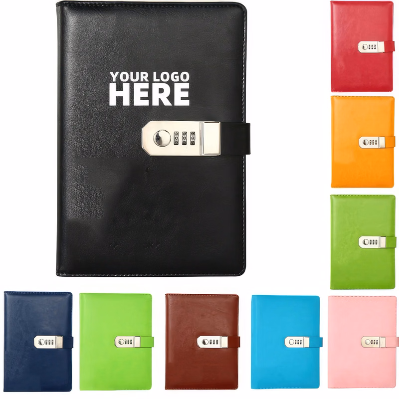 A5 PU Leather Password Notebook
