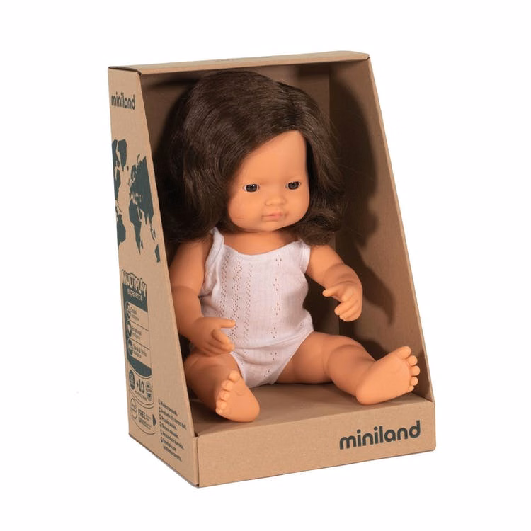 15" Baby Girl Dolls - Brunette Brown Eyes
