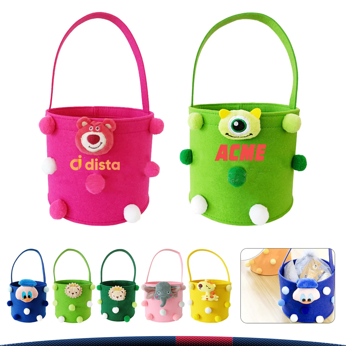 Cartoon Felt Bucket 1