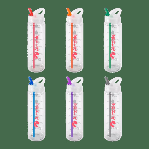 Water Bottle with Flip Up Spout & Hydration Mark  - 32 Oz.