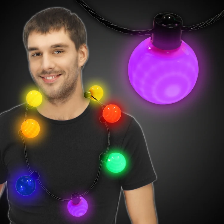 Rainbow LED Ball Necklace 1