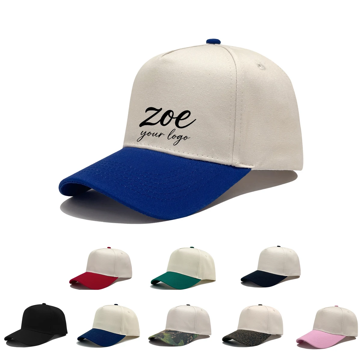 Adjustable 100% Cotton Custom Sports Cap 1
