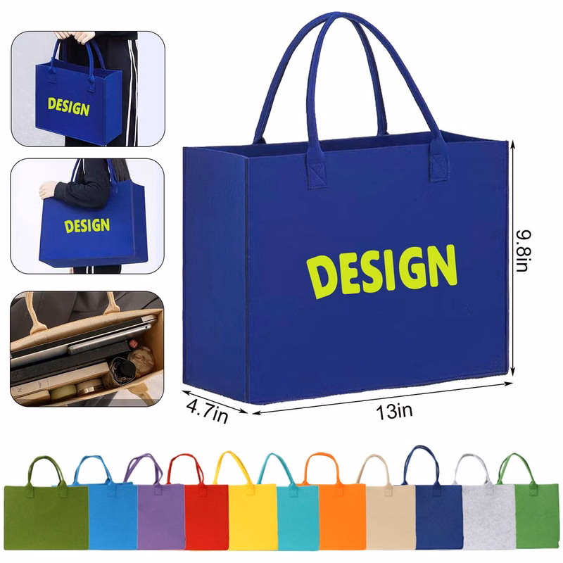 MOQ50 Multi-use Portable Felt Tote Bag