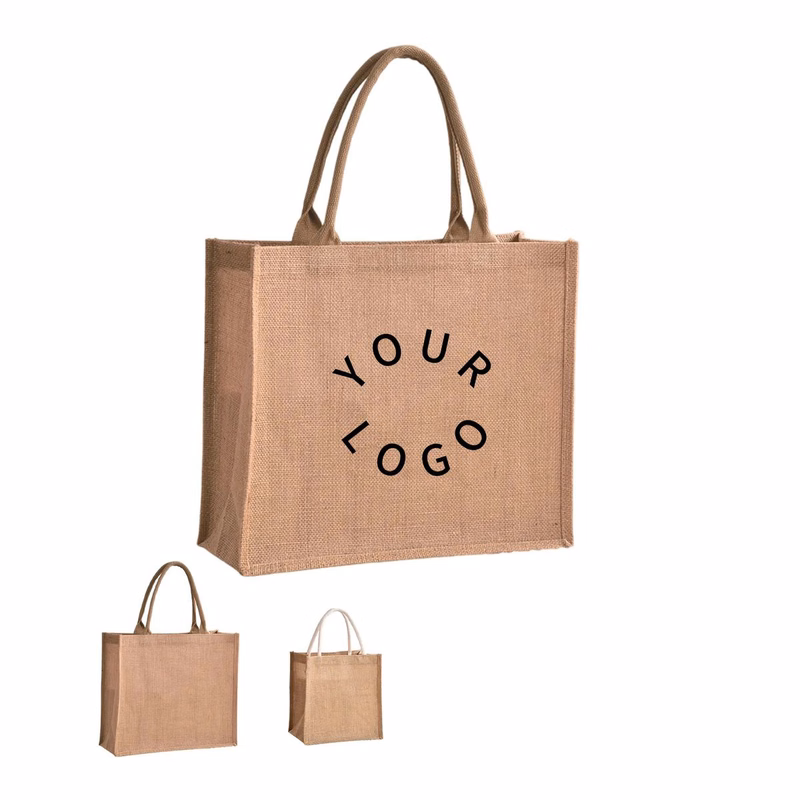 Jute Linen Tote Bag with Spacious Interior and Strong Build